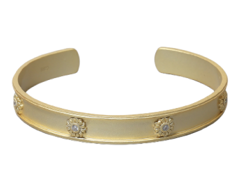 Flower Bangle Gold