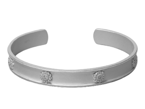 Flower Bangle (Silver)【Luxe】 | Freecus