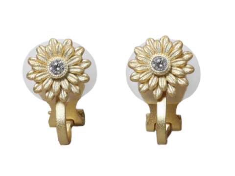 Flower Earrings Gold