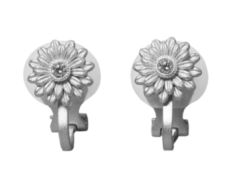 Flower Earrings Silver