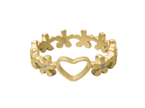Flower Eternity Ring Gold
