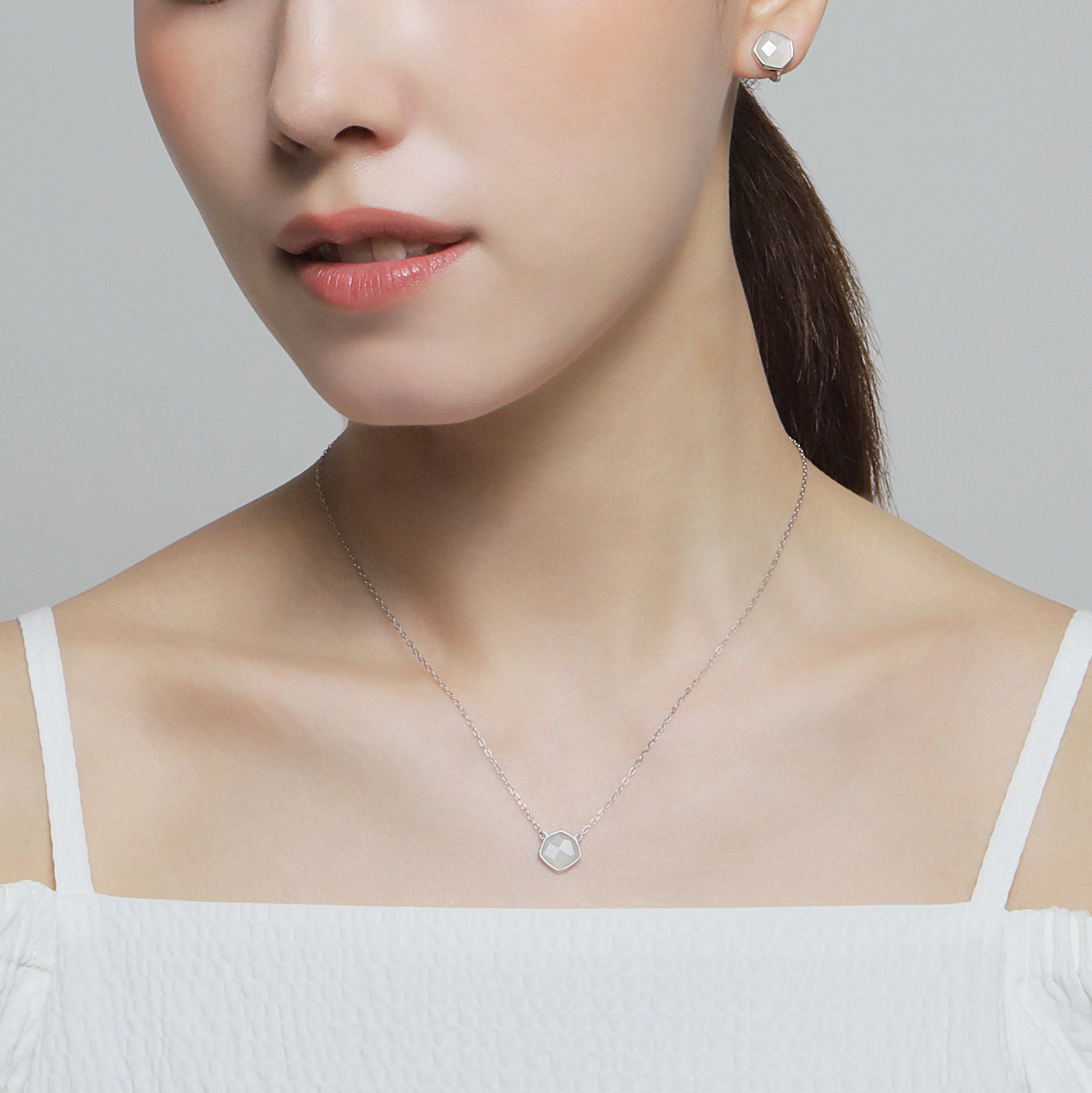   Silver 925 ム−ンライトブロッサム 159 MoonLight Bloom Necklace（Silver）【Luxe】 | Freecus