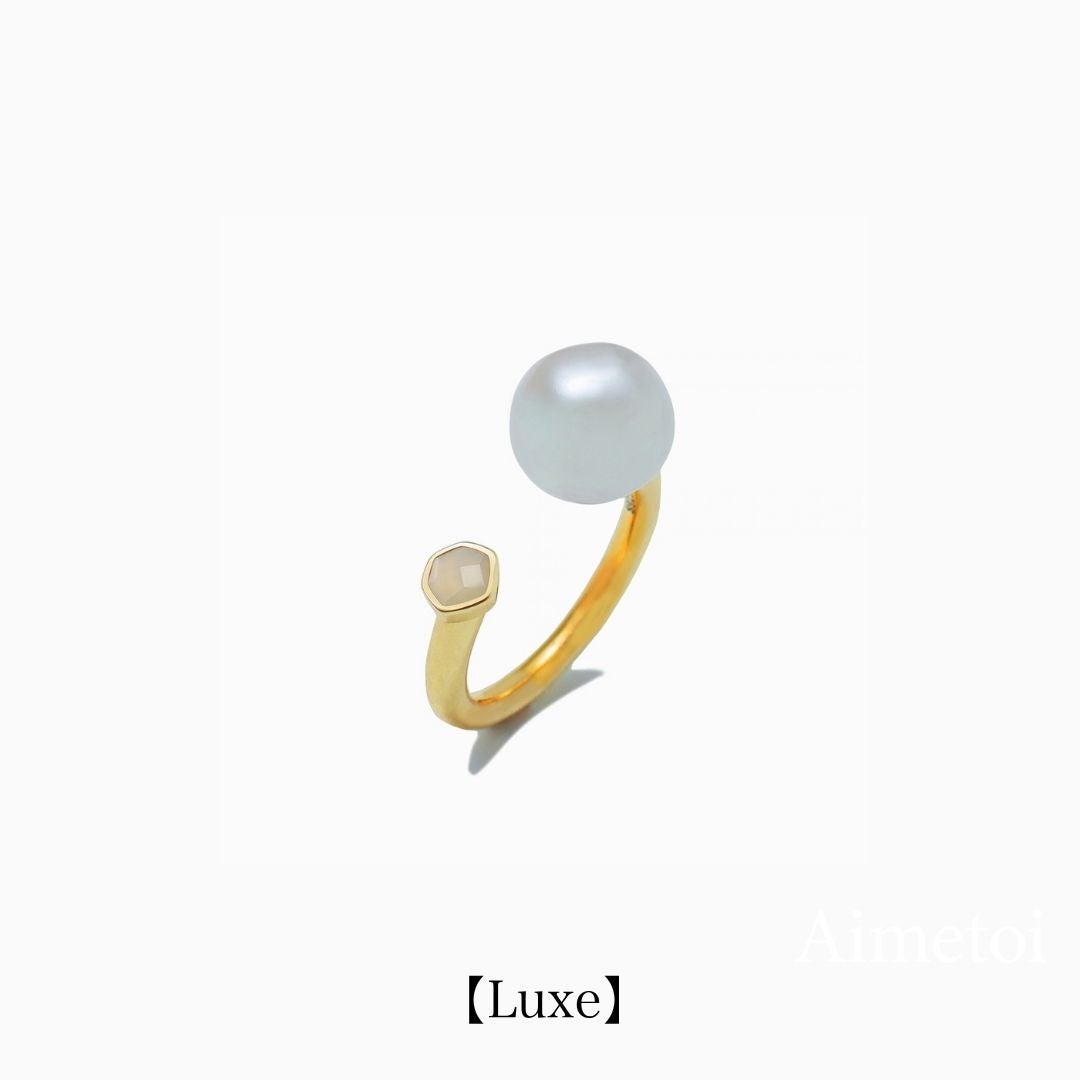 Moonlight Pearl Ring （Gold）【Luxe】 | Freecus